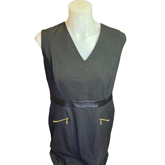 Calvin Klein Black Sheath Crepe Dress Work Career | Sz 12 | NWT - Picture 9 of 16